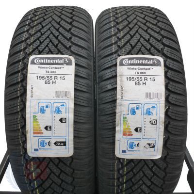 5. 4 x CONTINENTAL 195/55 R15 85H WinterContact TS860 Zima 2018 Jak Nowe Nieużywane