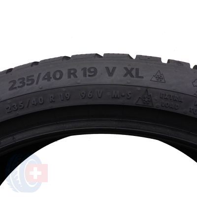 4. Opona 235/40 R19 1x CONTINENTAL 96V XL WinterContact TS870P Zimowa 2023 Jak Nowa 8,2mm