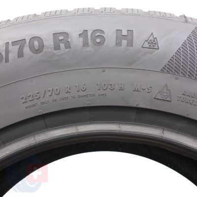 5. 4 x CONTINENTAL 225/70 R16 103H WinterContact TS850P SUV Zima 2018 Jak Nowe