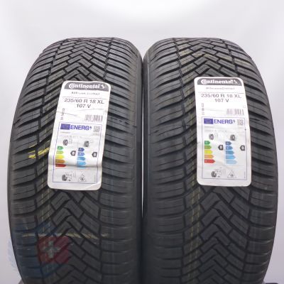 Opony 235/60 R18 2x CONTINENTAL 107V XL AllSeasonContact Wielosezonowe 2022 Nieużywane Opony 235/60 R18 2x CONTINENTAL 107V XL AllSeasonContact Wielosezonowe 2022 Nieużywane
