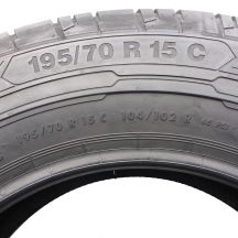 4. Opony 195/70 R15C 2x CONTINENTAL 104/102R ContiVanContact 200 Letnie 2018 Jak Nowe Nieużywane