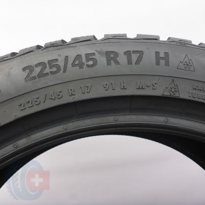5. Opony 225/45 R17 2x CONTINENTAL 91H WinterContact TS870 Zimowe 2022, 2023 Jak Nowe 8,2-8,8mm