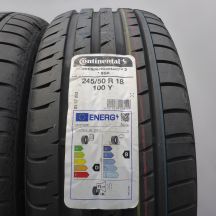 2. Opony 245/50 R18 2x CONTINENTAL 100Y ContiSportContact3 RunFlat BMW Letnie 2022 Nieużywane