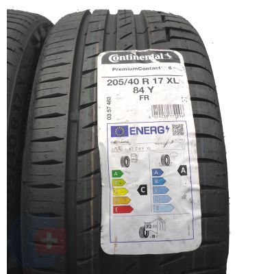 3. Opony 205/40 R17 2x CONTINENTAL 84Y XL PremiumContact 6 Letnie 2021 Nieużywane 