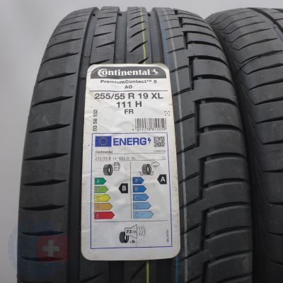 2. Opony 255/55 R19 4x CONTINENTAL 111H XL PremiumContact6 AO Letnie 2022 Nieużywane 