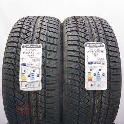 5. Opony 265/45 R21 4x CONTINENTAL 108V XL WinterContact TS850P SUV 2022 Jak Nowe Nieużywane