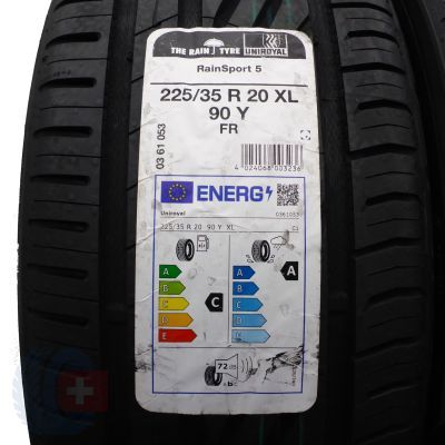 2. 2 x UNIROYAL 225/35 R20 90Y XL RainSport 5 Lato 2022 Jak Nowe Nieużywane 