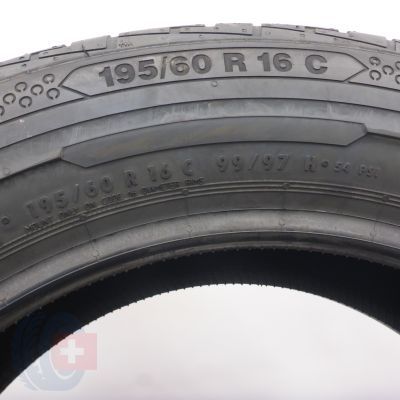 6. Opony 195/60 R16C 4x CONTINENTAL 99/97H ContiVanContact 100 Letnie 2022/23 Jak Nowe