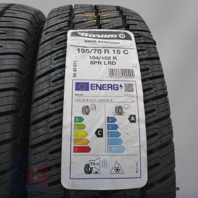 2. Opony 195/70 R15C 2x BARUM 104/102R Vanis AllSeason Wielosezonowe 2022 Nieużywane