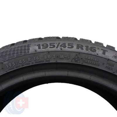 6. Opony 195/45 R16 4x CONTINENTAL 80T WinterContact TS860 Zimowe 2017 Nieużywane
