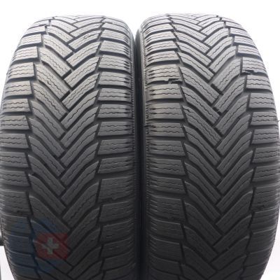 Opony 215/55 R17 2x MICHELIN 94H Alpin6 Zimowe 2022 Jak Nowe 7,5mm