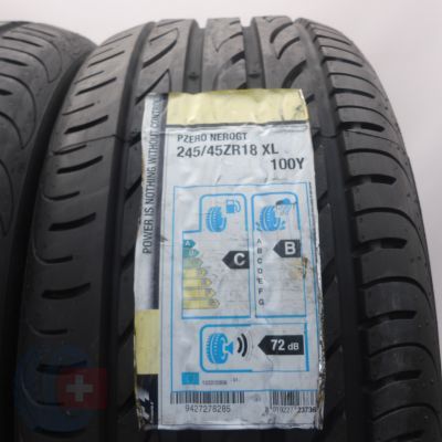 3. Opony 245/45 R18 2x PIRELLI 100Y XL P Zero Nero Letnia 2019 Jak Nowe