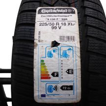 3. 1 x CONTINENTAL 225/50 R18 99V XL RunFlat ContiWinterContact Ts830P Zima 2013 Nieużywana