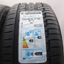 2. Opony 235/45 R17 2x CONTINENTAL 97Y XL PremiumContact 6 Letnie 2020 Nieużywane 