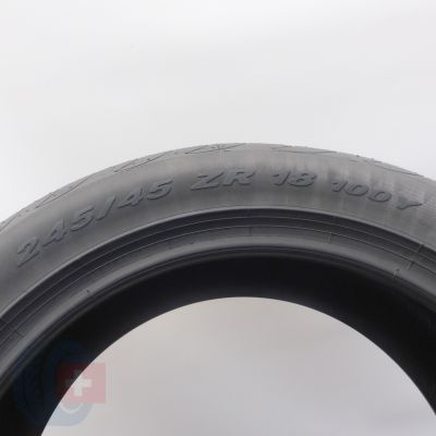 6. Opony 245/45 R18 2x PIRELLI 100Y XL P Zero Nero Letnia 2019 Jak Nowe