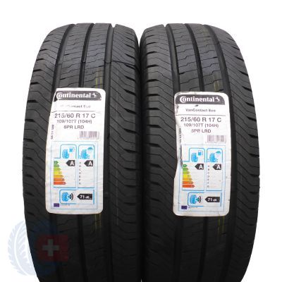 4. 4 x CONTINENTAL 215/60 R17C 109/107T VanContact Eco Lato 2021 Jak Nowe