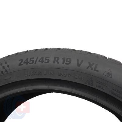 5. Opony 245/45 R19 2x CONTINENTAL 102V XL WinterContact TS870P Zimowe 2023 Jak Nowe 7,5-8mm