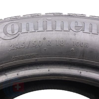 5. Opony 245/50 R18 2x CONTINENTAL 100H ContiWinterContact TS810S BMW RSC zimowe 7,8mm 2021 Jak Nowe