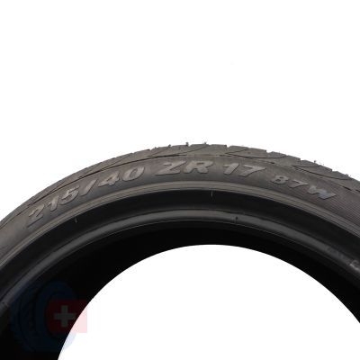 4. Opony 215/40 ZR17 2x PIRELLI 87W XL PZero Nero GT Letnie 2018 Jak Nowe Nieużywane