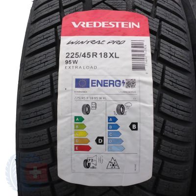 3. 4 x VREDESTEIN 225/45 R18 95W XL Wintrac Pro Zima 2022 Jak Nowe