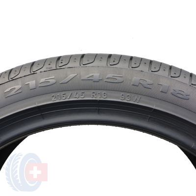 4. 2 x PIRELLI 215/45 R18 93W XL Cinturato P7 Lato 2018, 2019 7mm