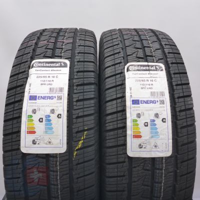 5. Opony 225/65 R16C 4x CONTINENTAL 112/110R VanContact 4Season Wielosezonowe 2023 Nieużywane 