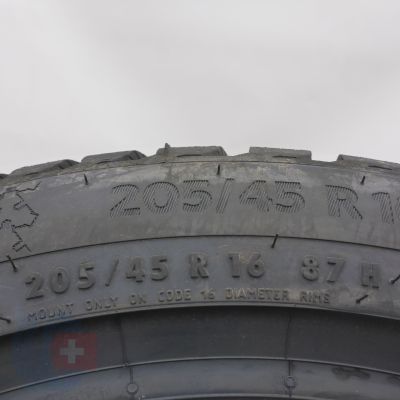 6. Opony 205/45 R16 2x Continental 87H XL WinterContact TS 870 Zimowe 2022