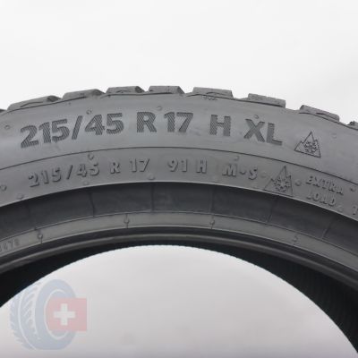 6. Opony  215/45 R17 2x CONTINENTAL 91H WinterContact TS 870 Zimowe 2024 8,5mm