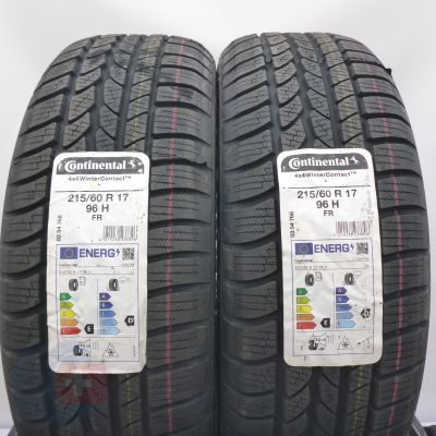 5. Opony 215/60 R17 4x CONTINENTAL 96H 4x4 WinterContact Zimowe 2021 Nieużywane 