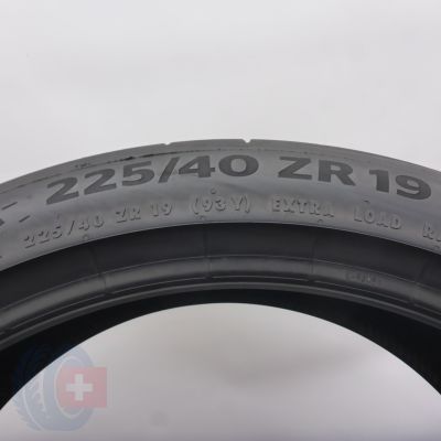 4. Opony 225/40 R19 2x CONTINENTAL 93Y XL SportContact 7 Letnie 2023, 2024 5,8-6,8mm