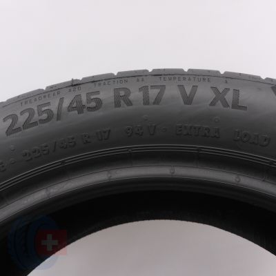 2. Opona 225/45 R17 1x CONTINENTAL 94V XL EcoContact6 Letnia 2022 Jak Nowa 6,2mm