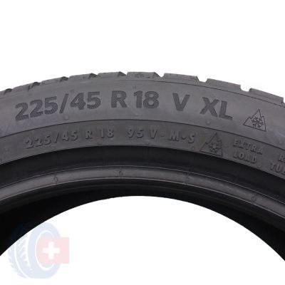 4. 2 x CONTINENTAL 225/45 R18 95V XL WinterContact TS870P Zima 6,8-7,2mm 2021/22 Jak Nowe