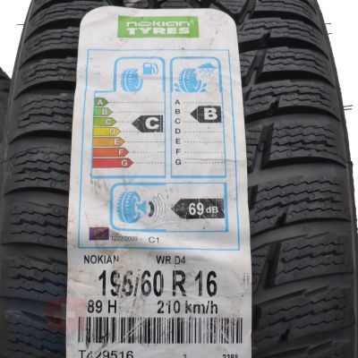 2. 2 x NOKIAN 195/60 R16 89H WR D4 Zima 2017 Jak Nowe Nieużywane 