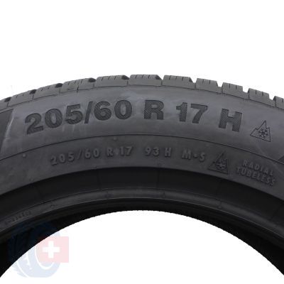 4. 2 x CONTINENTAL 205/60 R17 93H WinterContact TS850P Zima 2016 Jak Nowe Nieużywane