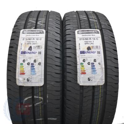 2 x CONTINENTAL 215/60 R16C 103/101T VanContact Eco Lato 2021 Jak Nowe Nieużywane