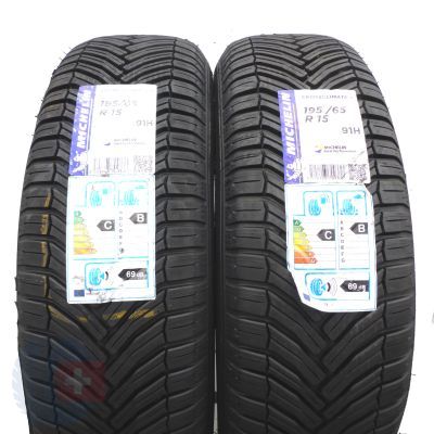 4. Opony 195/65 R15 4x MICHELIN 91H CrossClimate+ Wielosezonowe 2017 Nieużywane 