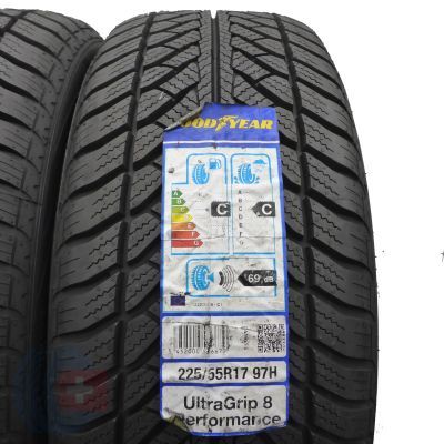 4. Opony 225/55 R17 2x GOODYEAR 97H BMW UltraGrip 8 Performance Zimowe 2015, 2016 Nieużywane