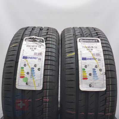 Opony 205/45 R16 2x CONTINENTAL 83W PremiumContact 6 Letnie 2022  Opony 205/45 R16 2x CONTINENTAL 83W PremiumContact 6 Letnie 2022