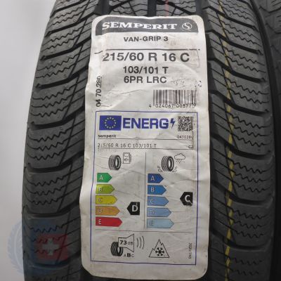 4. Opony 215/60 R16C 4x SEMPERIT 103/101T Van-Grip3 Zimowe 2023 Nieużywane