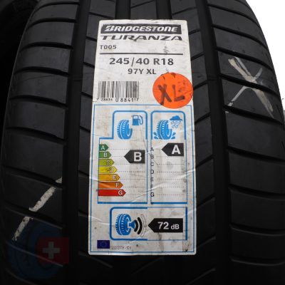 2. 2 x BRIDGESTONE 245/40 R18 97Y XL Turanza T005 Lato 2017 Jak Nowe Nieużywane 