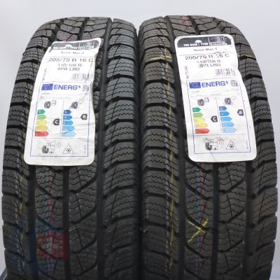 3. Opony 205/75 R16C 4x UNIROYAL 110/108R Snow Max 3 Zimowe 2022 Jak Nowe