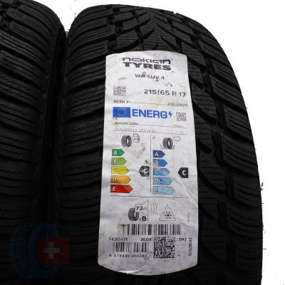 4. Opony 215/65 R17 4x NOKIAN 103H XL WR SUV 4 Zimowe 2021 Jak Nowe Nieużywane