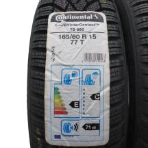 3. 2 x CONTINENTAL 165/60 R15 77T ContiWinterContact TS850 Zima 2016 Jak Nowe