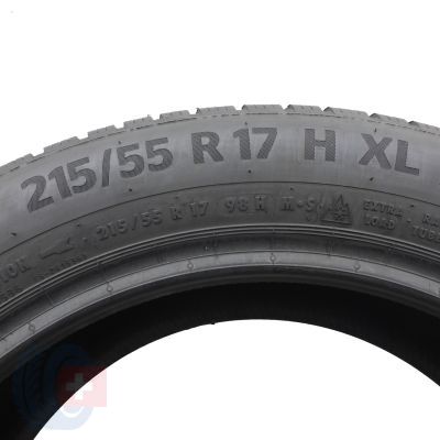 4. Opona 215/55 R17 1x CONTINENTAL 98H XL WinterContact TS870P Zimowa  2023 8,2mm Jak Nowa