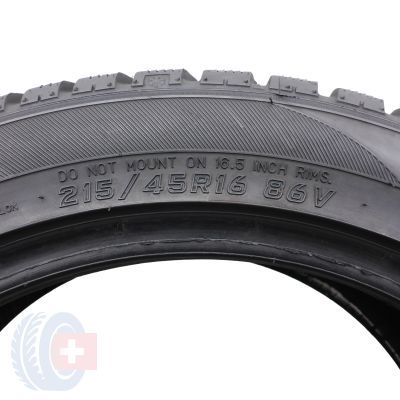 5. 2 x FALKEN 215/45 R16 86V HS449 EuroWinter 2017 Zima 5,5-6mm