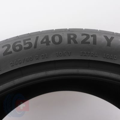6. Opony 265/40 R21 2x CONTINENTAL 105Y XL PremiumContact 6 Letnie 2022 6,5-6,8mm