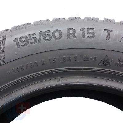 5. Opony 195/60 R15 2x CONTINENTAL 88T WinterContact TS 860 Zimowe 2019 Nieużywane 