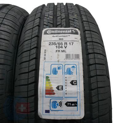 2. 4 x CONTINENTAL 235/65 R17 104V M0 4x4Contact 2021 Lato 2021 Jak Nowe Nieużywane 