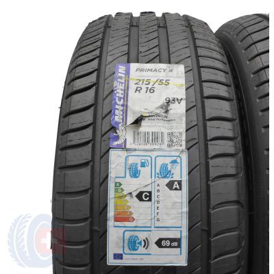 2. Opony 215/55 R16 2x MICHELIN 93V Primacy 4 Letnie 2018 Nieużywane 