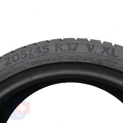 5. Opona 205/45 R17 1x CONTINENTAL 88V XL WinterContact TS 870 P Zimowa 2024 8,8mm Jak Nowa